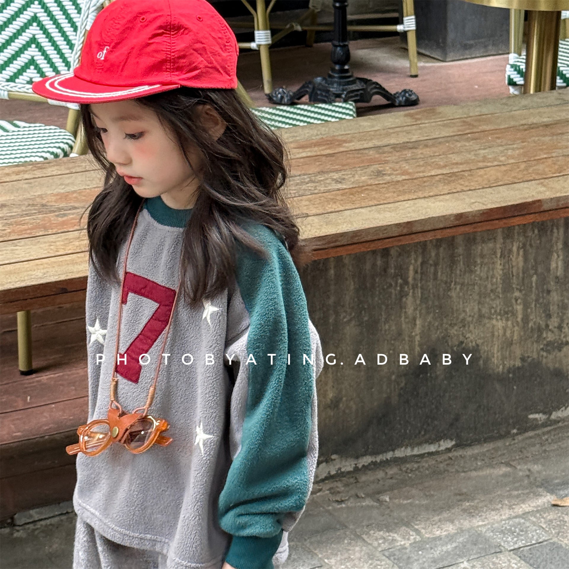 -ナンバーワッペン星柄フリーストレーナー【mh0010909】 - mamahalo shop - トレーナー・フーディ -  べビー服 - 子供服 - 男の子 - 女の子