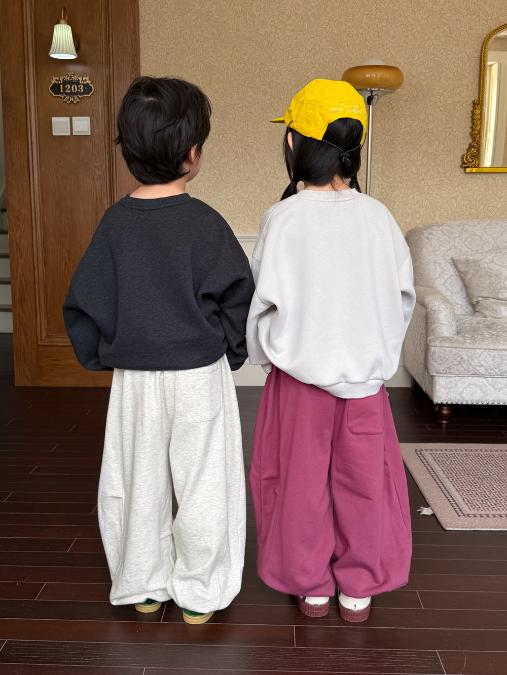 キッズ ルーズ スウェットパンツ ロングパンツ【mh0013915】