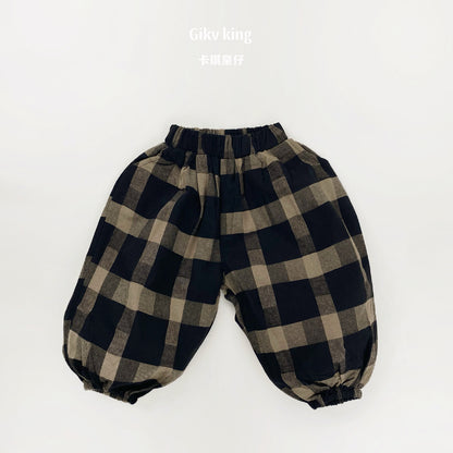 Retro Plaid Loose Leggings [mh0012574]