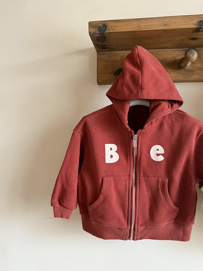 -ロゴ入りジップアップフーディパーカー フード付き長袖スウェット【mh0011051】 - mamahalo shop - カーディガン・パーカー -  べビー服 - 子供服 - 男の子 - 女の子