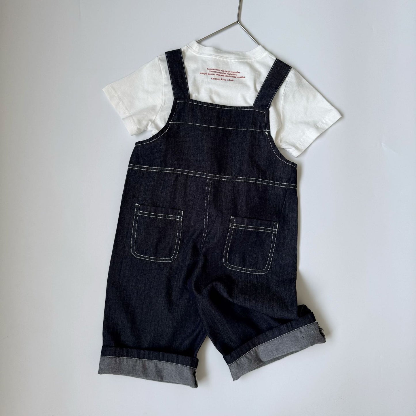 Denim Stitched Long Overalls デニム サロペットロングパンツ【mh0013650】