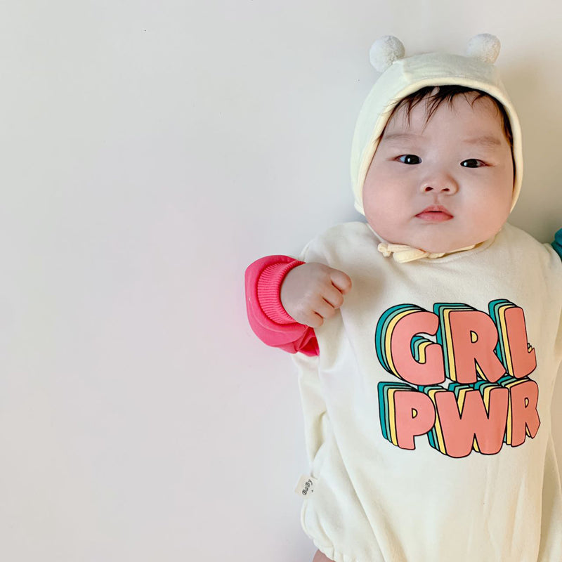 -☺︎ ベビー レターロゴ セットアップ ロンパース トレーナー リンク ママ お揃い コーデ - mamahalo shop - 長袖セットアップ -  べビー服 - 子供服 - 男の子 - 女の子