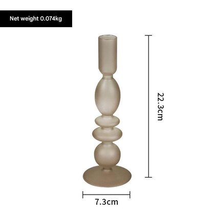 Candelabro de vidrio, candelabro decorativo, vela de cumpleaños, decoración