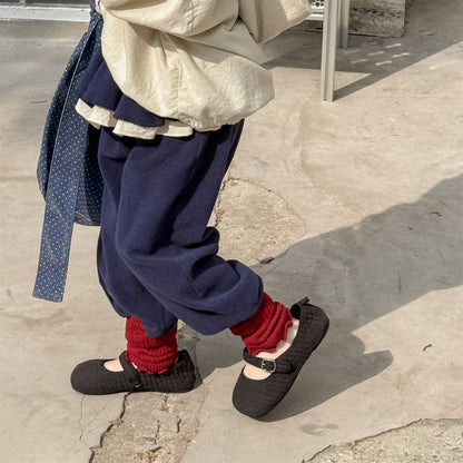 -ビッグフリルスカート付きボアパンツ フリースパンツ【mh0010817】 - mamahalo shop - ロングパンツ・スウェットパンツ -  べビー服 - 子供服 - 男の子 - 女の子