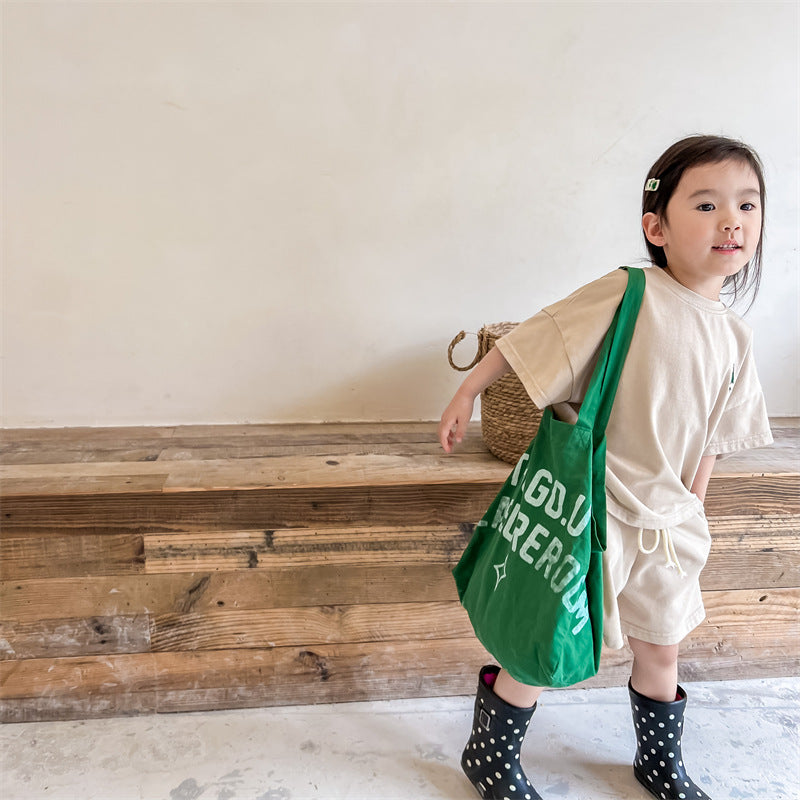 Kids Dinosaur One-Point Short-Sleeve T-Shirt & Shorts Set [mh0000881]