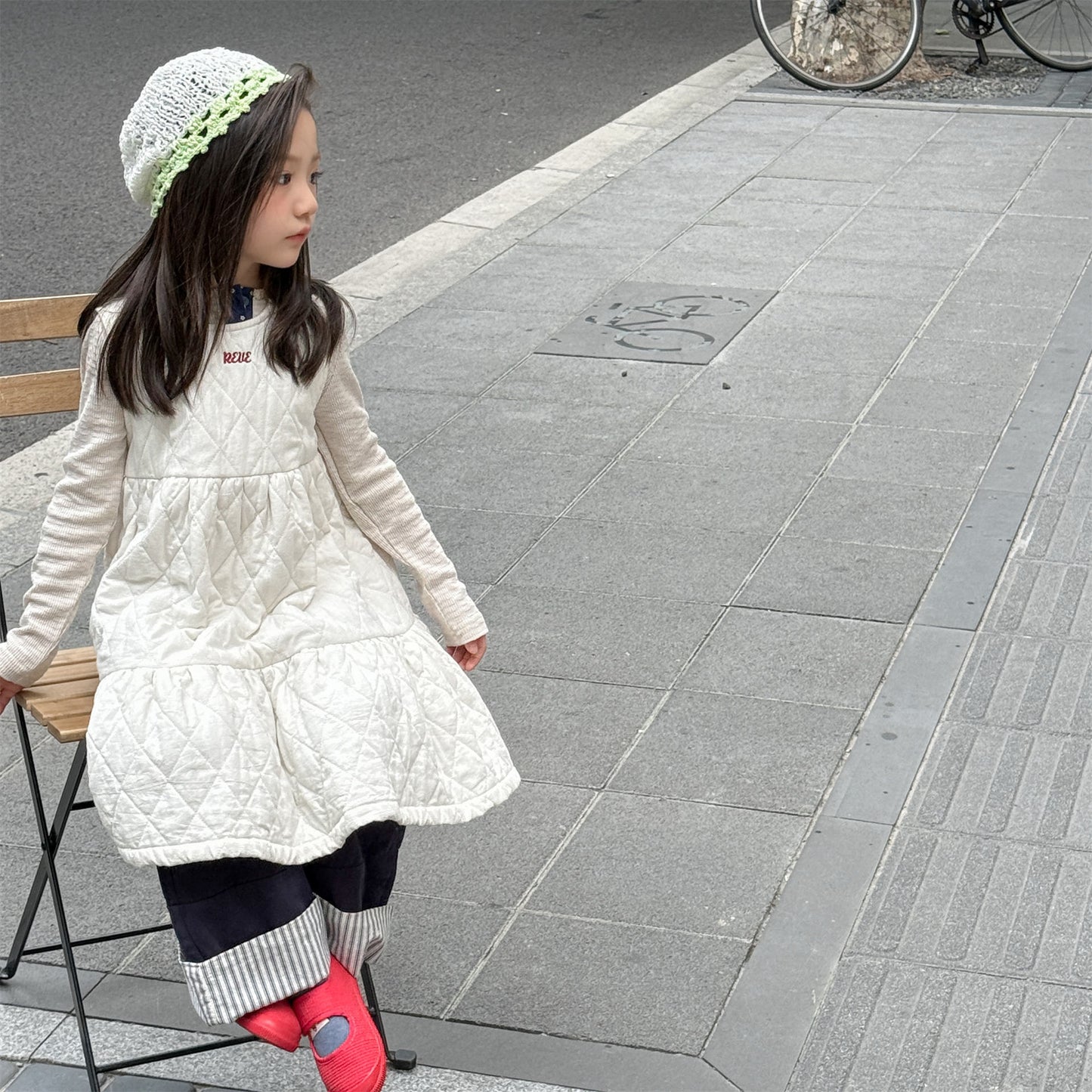 キルティングノースリーブワンピース【mh0010907】