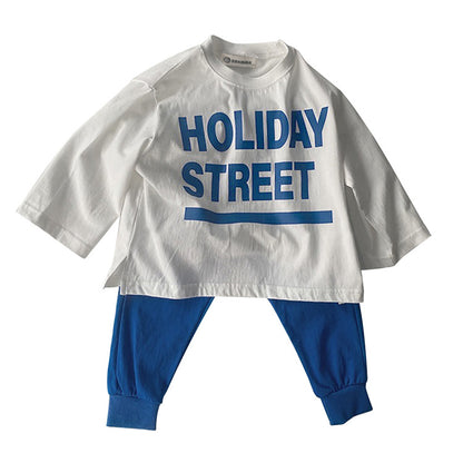 Holiday Street Graphic T-shirt & Pants Set ロゴ 長袖Tシャツ パンツセット【mh0012643】