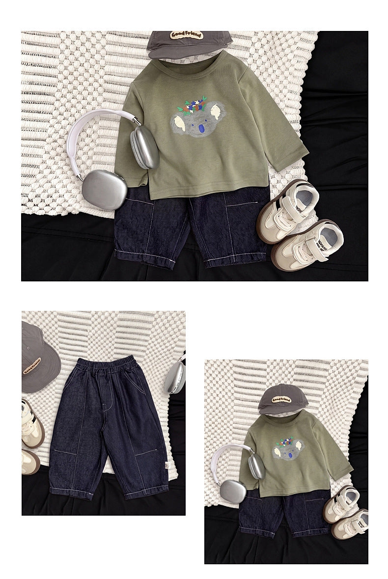 Baby Kids Loose Wide Denim Pants [mh0014009]