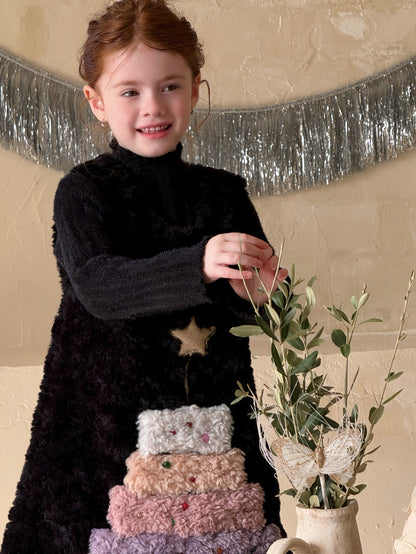 ノースリーブワンピース ファーフリース バースデーケーキモチーフ【mh0011890】