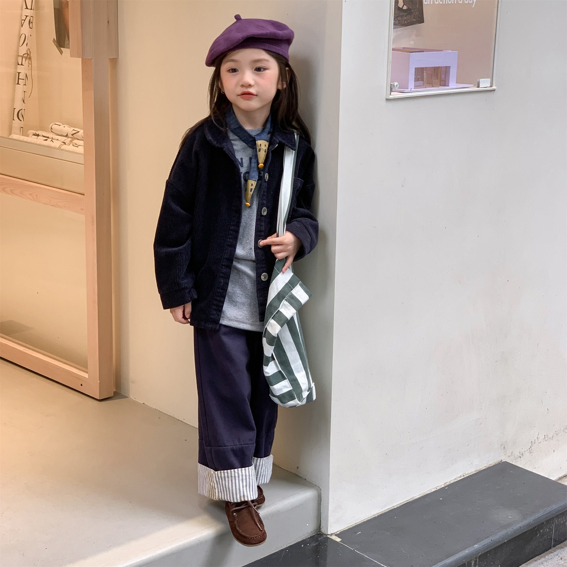-コーデュロイシャツジャケット シャツコート【mh0010804】 - mamahalo shop - 長袖シャツ・ブラウス -  べビー服 - 子供服 - 男の子 - 女の子