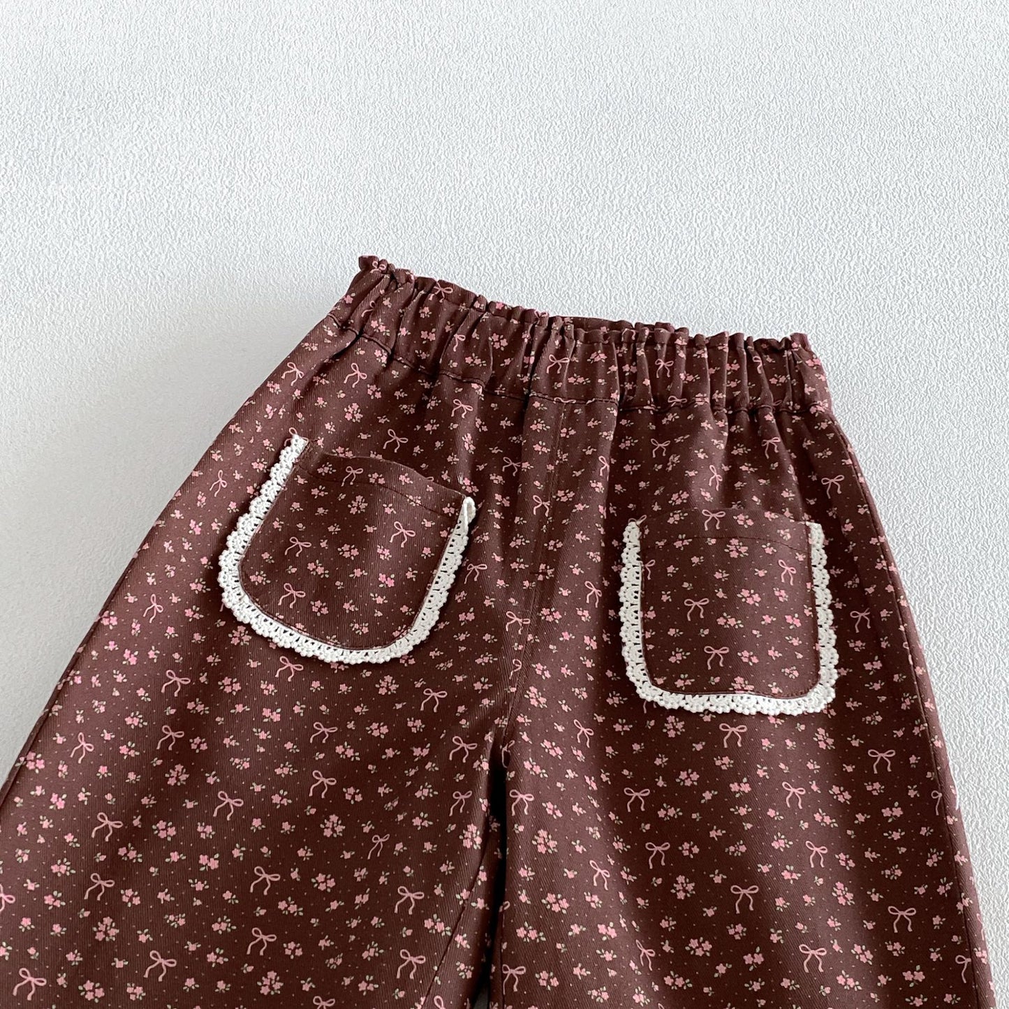 Chaqueta gofrada con cremallera para bebé/niño, pantalón ancho fácil con estampado [mh0014027]