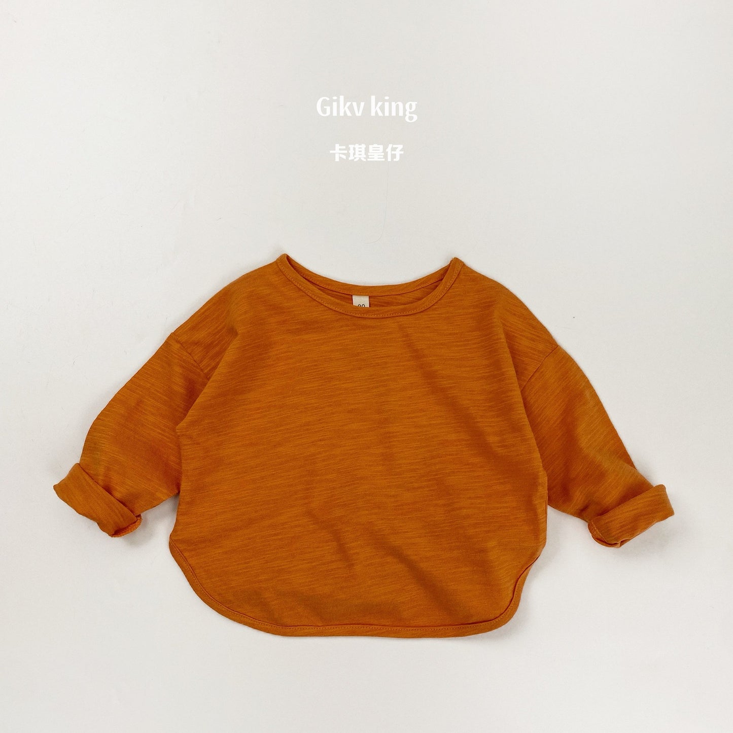 Bamboo Cotton Long Sleeve Crew Neck Top 【mh0012559】