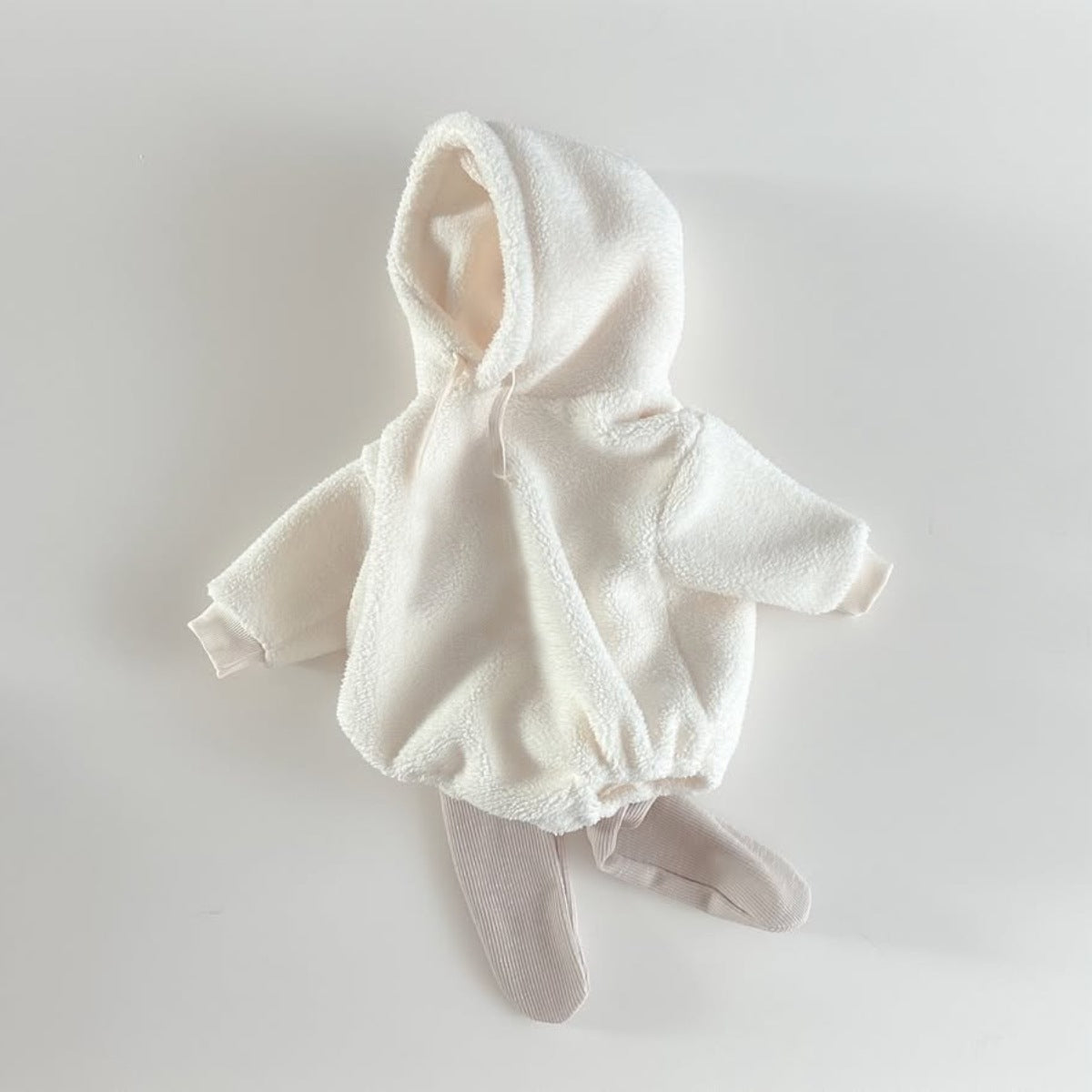 ボアロンパース フーディ カバーオール 裏起毛 シンプル アウター【mh0011629】