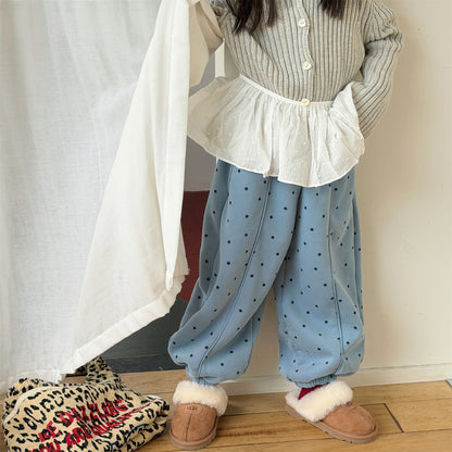 裏ボアスウェットパンツ 星スタープリント 暖パン ジャージ【mh0011907】