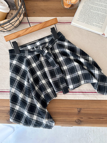 -チェックエプロンスタイル巻きスカート【mh0010769】 - mamahalo shop - スカート -  べビー服 - 子供服 - 男の子 - 女の子