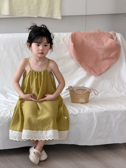 Lace Shoulder Strap Sundress [mh0012752]
