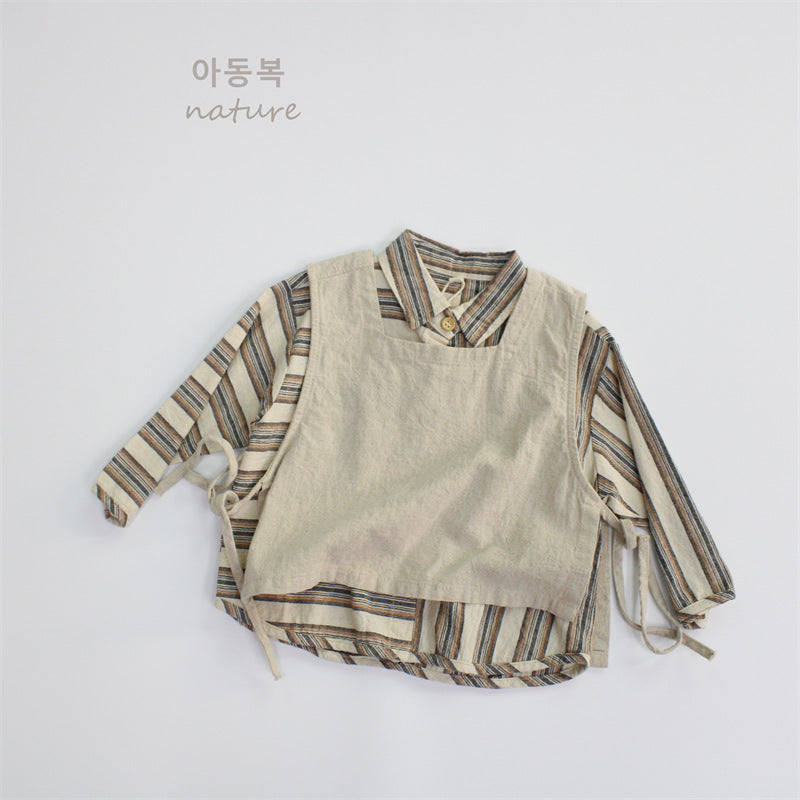 Cotton Linen Vest コットン リネン ベスト【mh0001296】