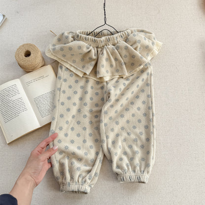 -ビッグフリルスカート付きボアパンツ フリースパンツ【mh0010817】 - mamahalo shop - ロングパンツ・スウェットパンツ -  べビー服 - 子供服 - 男の子 - 女の子