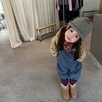 キルトサロペットオーバーオール 防寒 サスペンダーパンツ【mh0011910】