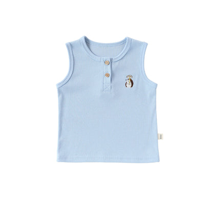 Lemon Striped Bib Shorts ストライプ 刺繍サロペット【mh0013036】