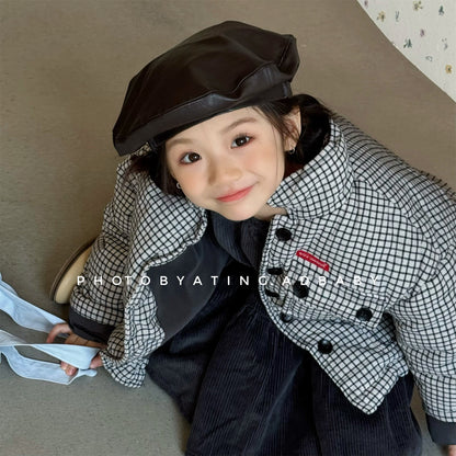 チェック柄ジャケット コート 中綿入り アウター【mh0011901】