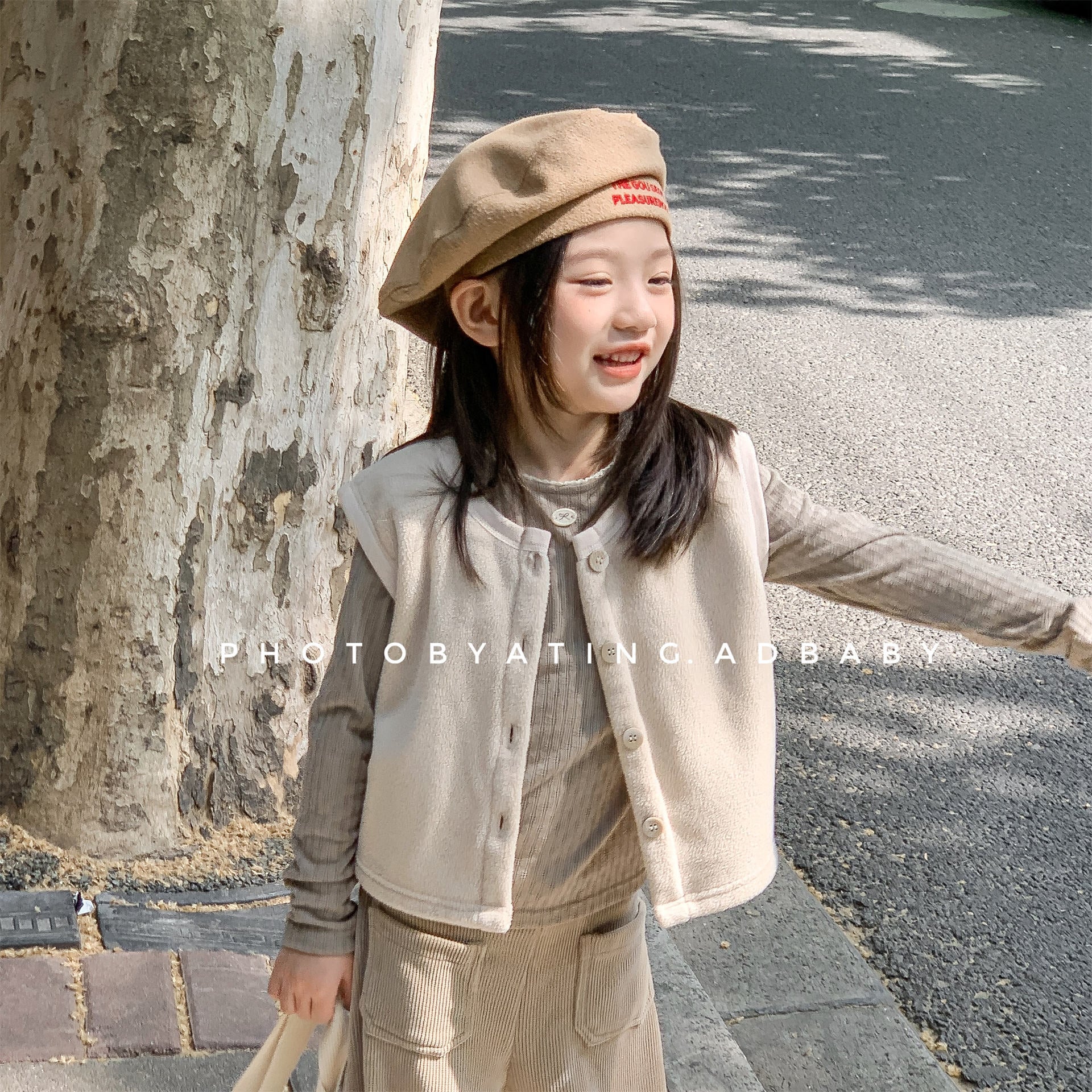 -フロントボタン付きフリースベスト【mh0010809】 - mamahalo shop - ベスト -  べビー服 - 子供服 - 男の子 - 女の子