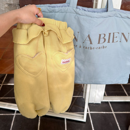 ハートポケットスウェットパンツ ジョガーパンツ 裏起毛【mh0011925】