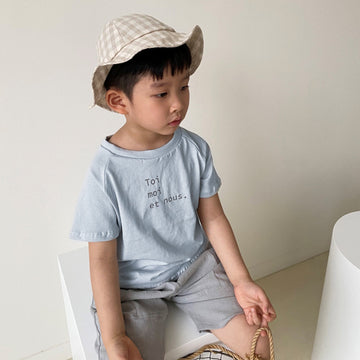 Letter Print Cotton T-shirt ロゴ Tシャツ【mh0012614】