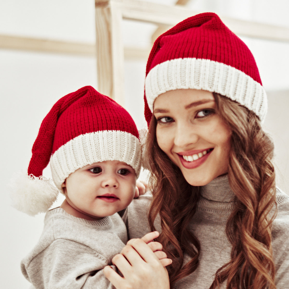 Baby Kids Knit Santa Pom-pom Hat Knit Cap 【mh0000889】