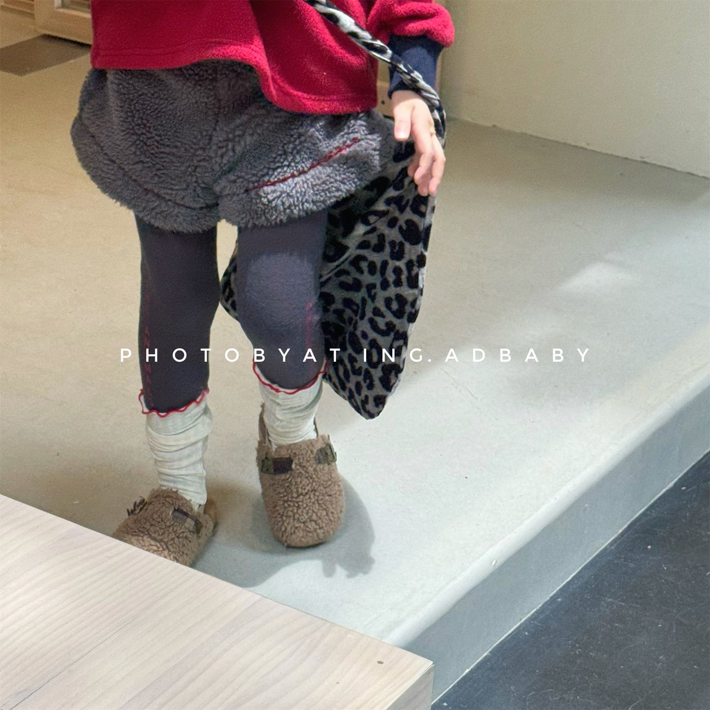 -ボアショートパンツカラーステッチもこもこあったかボトムス【mh0010910】 - mamahalo shop - ハーフパンツ・ショートパンツ -  べビー服 - 子供服 - 男の子 - 女の子