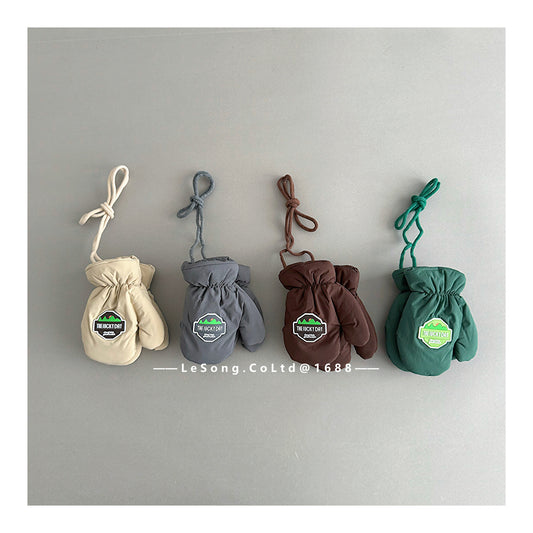 キッズ手袋 ミトン 指なし スキー グローブ【mh0011821】