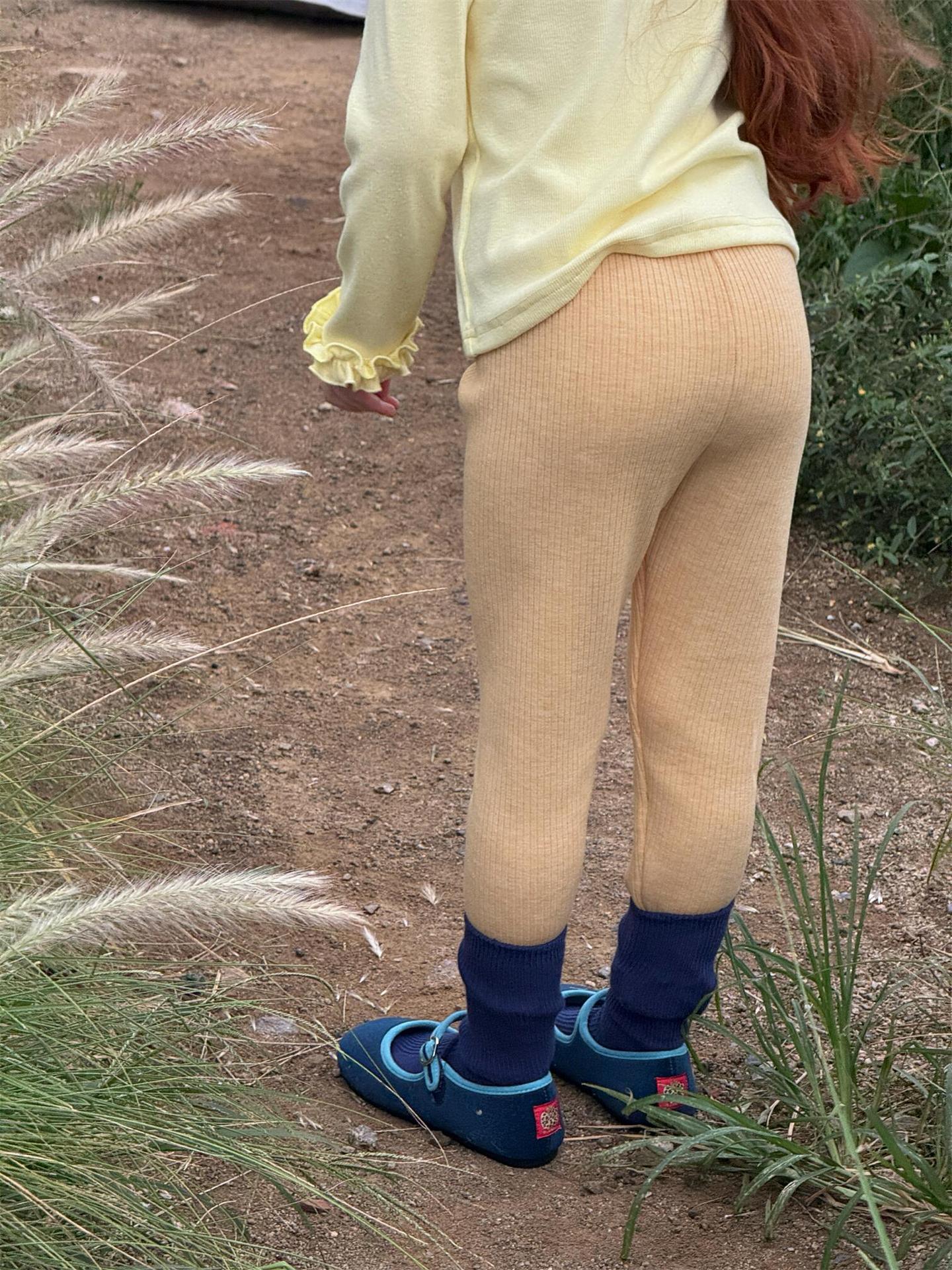 リブレギンスパンツ 厚手 シンプル ベーシック【mh0011760】