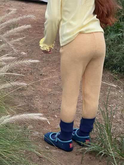 リブレギンスパンツ 厚手 シンプル ベーシック【mh0011760】