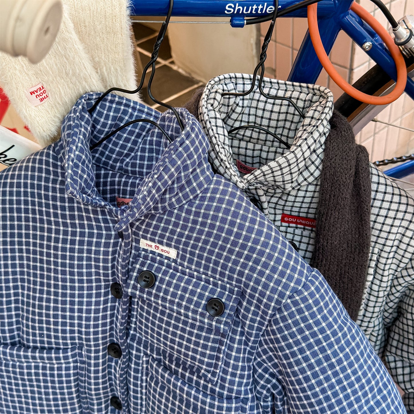 チェック柄ジャケット コート 中綿入り アウター【mh0011901】