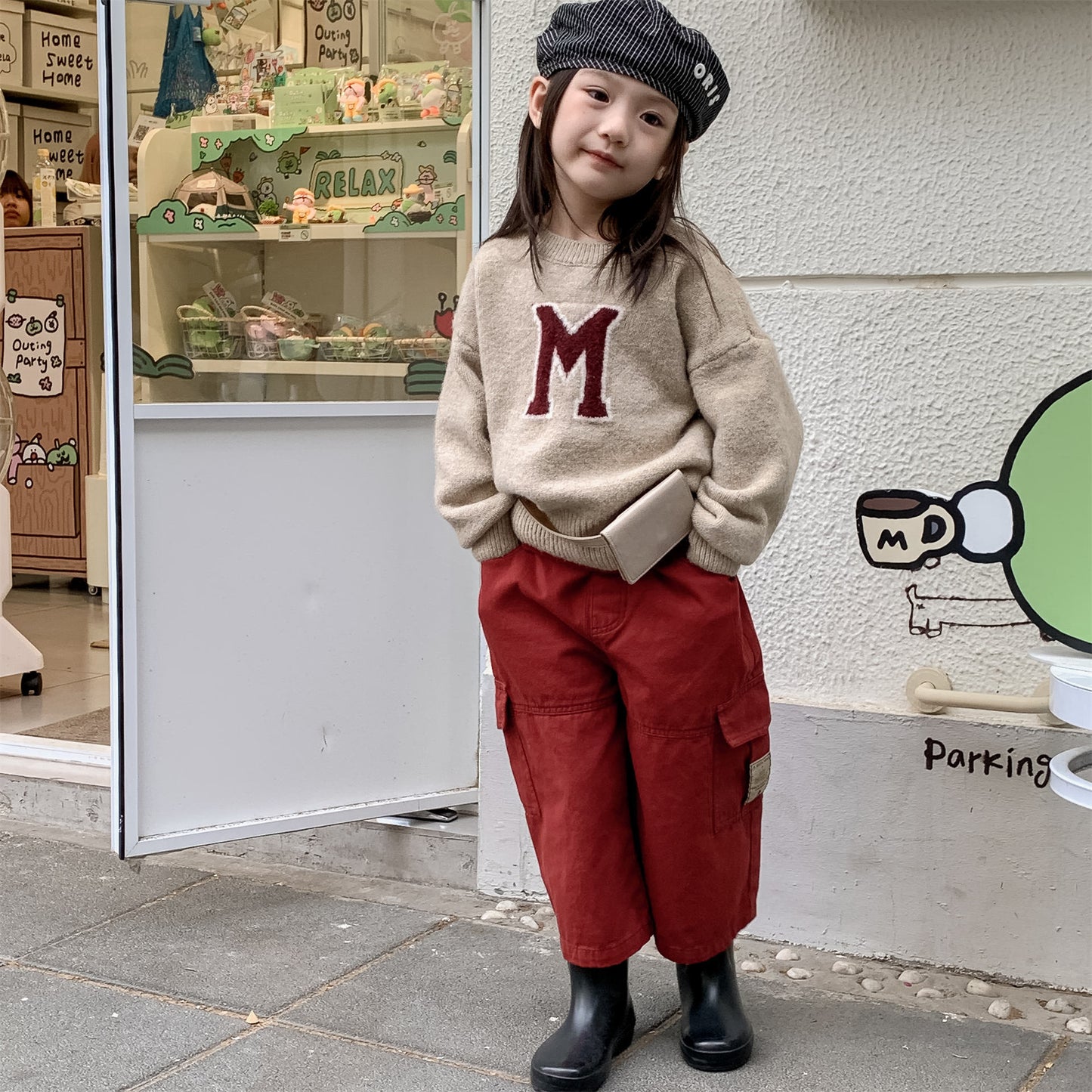 -ビッグワッペンニットセータープルオーバー【mh0010813】 - mamahalo shop - ニット・セーター -  べビー服 - 子供服 - 男の子 - 女の子