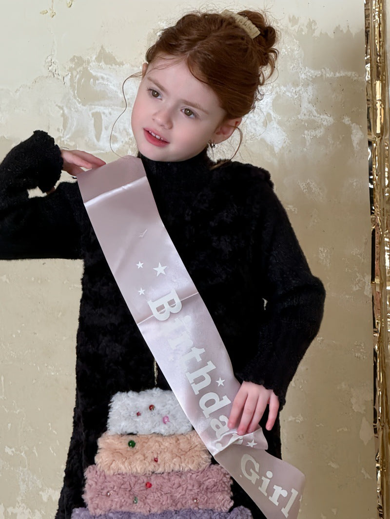 ノースリーブワンピース ファーフリース バースデーケーキモチーフ【mh0011890】