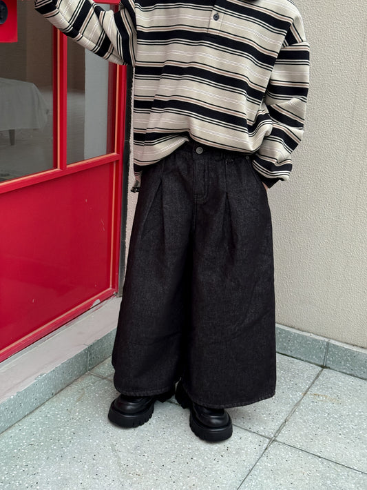 ワイドパンツ キッズ 裏起毛 厚手 ゆったり 無地 ルーズフィット カジュアル【mh0011685】