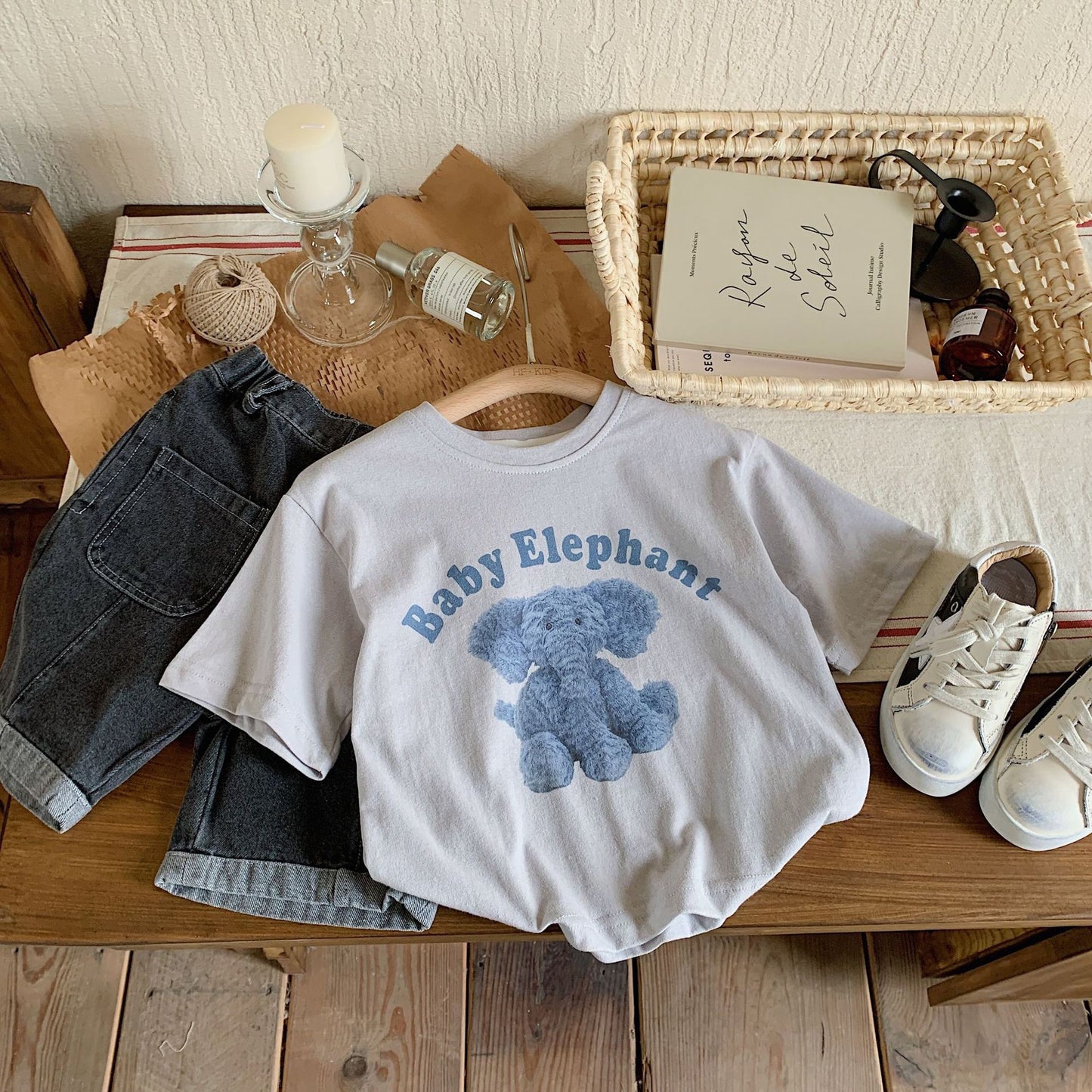 -キッズ うさぎ バニー ぞう エレファント 半袖 Tシャツ【mh0000791】 - mamahalo shop - 半袖Tシャツ -  べビー服 - 子供服 - 男の子 - 女の子