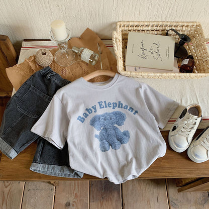 -キッズ うさぎ バニー ぞう エレファント 半袖 Tシャツ【mh0000791】 - mamahalo shop - 半袖Tシャツ -  べビー服 - 子供服 - 男の子 - 女の子