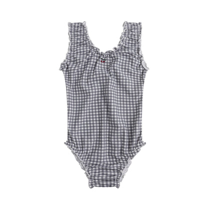 UPF50 Plus Gingham Ruffled One-piece ギンガムチェック 水着【mh0012602】
