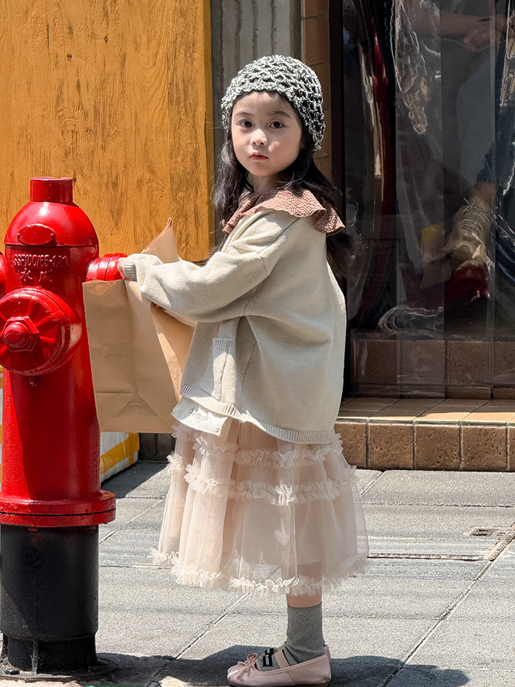 -ニットVネックシンプルカーディガン【mh0011028】 - mamahalo shop - カーディガン・パーカー -  べビー服 - 子供服 - 男の子 - 女の子