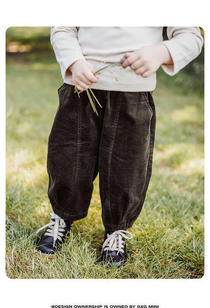 -ロングパンツ コーデュロイ 裏地付き 防寒 暖パン カジュアル【mh0011320】 - mamahalo shop - ロングパンツ・スウェットパンツ -  べビー服 - 子供服 - 男の子 - 女の子