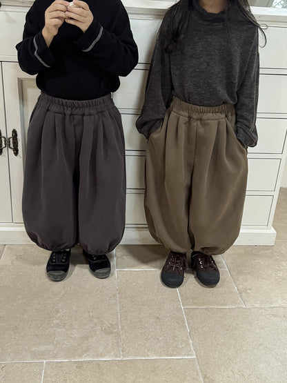 Kids' Pleated Sweat Balloon Long Pants [mh0014784]