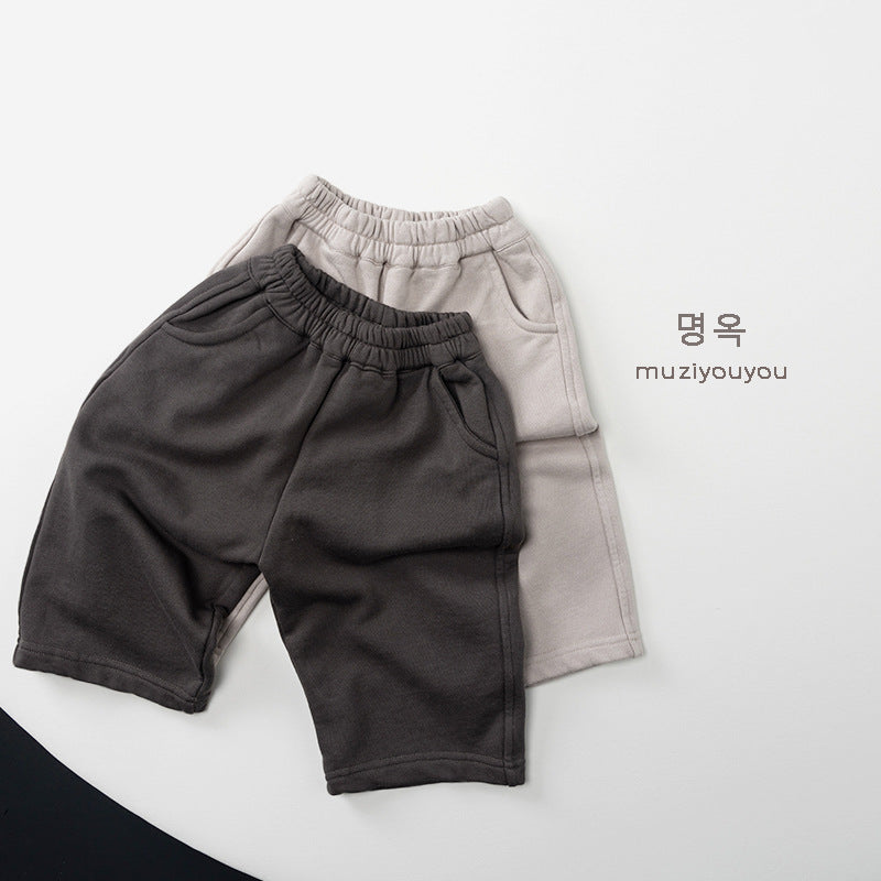 -シンプル無地スウェットストレートパンツ【mh0010865】 - mamahalo shop - ロングパンツ・スウェットパンツ -  べビー服 - 子供服 - 男の子 - 女の子