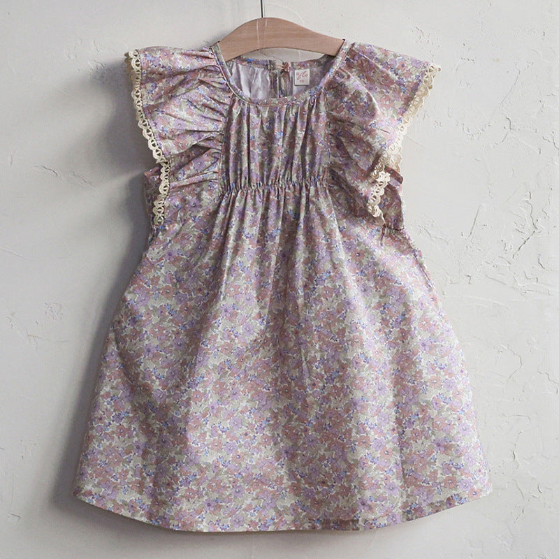 Floral Butterfly Dress 花柄 バタフライスリーブワンピース【mh0012983】