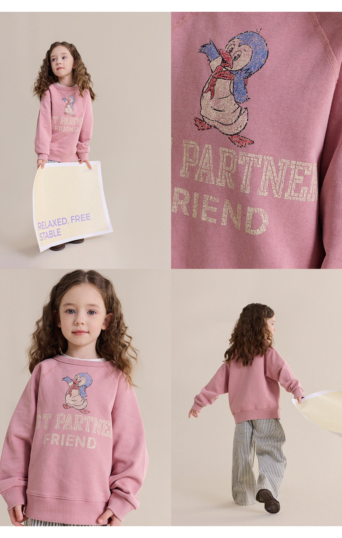 Kids' and Juniors' Character Print Long-Sleeve Sweatshirt [mh0013970]
