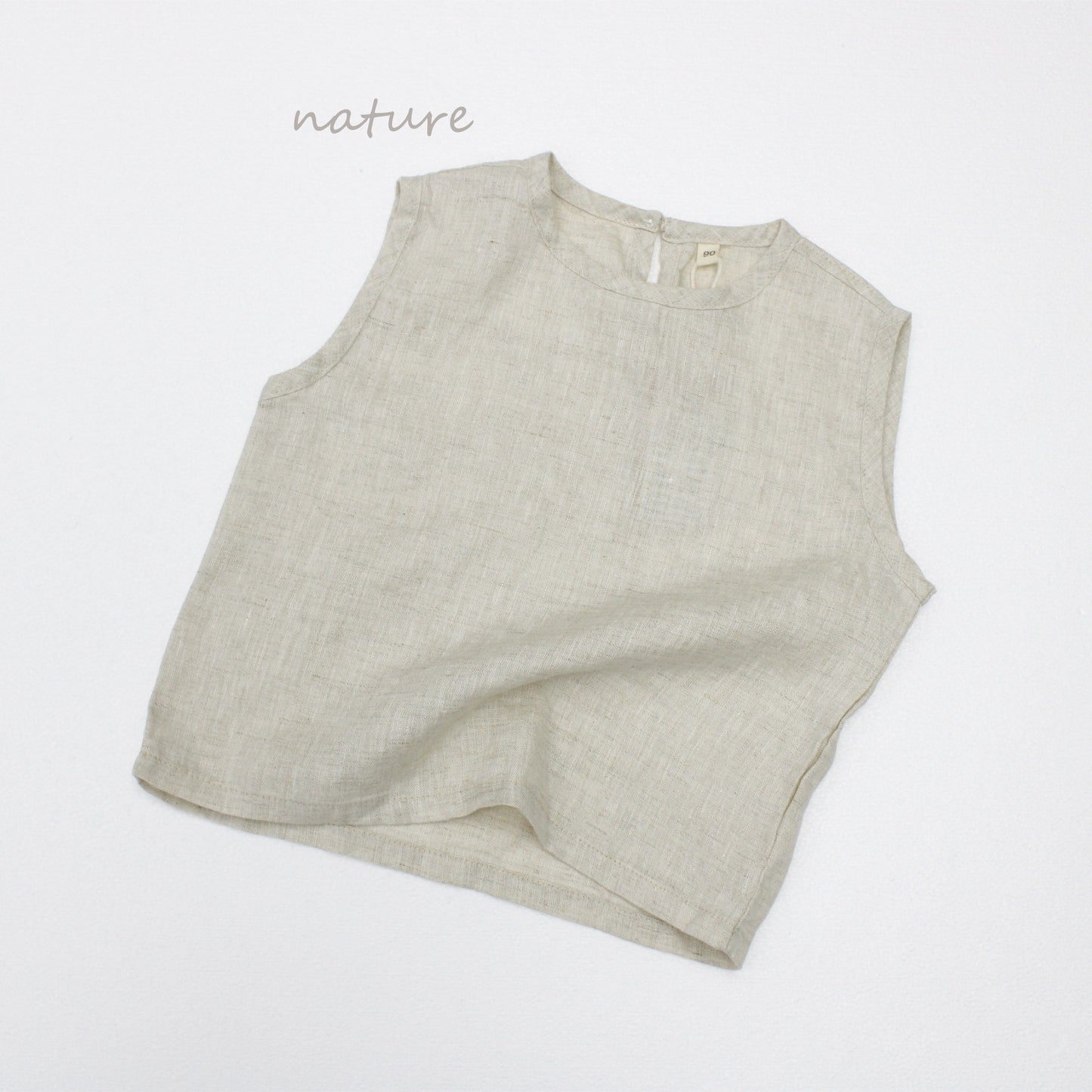 Minimalist Pullover Linen Vest リネン ノースリーブトップス【mh0013633】