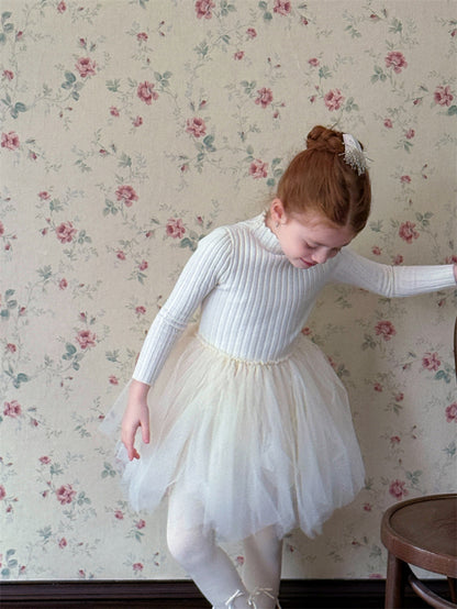 長袖ワンピース/ショールケープ チュチュスカートドレス パール刺繍ボレロ【mh0011899】