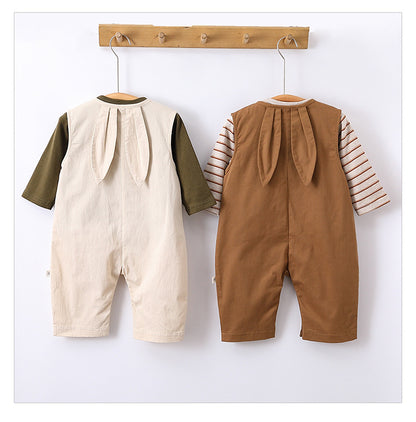 -うさ耳ノースリーブジャンプスーツ/プリント長袖Tシャツ【mh0010751】 - mamahalo shop - ノースリーブジャンプスーツ -  べビー服 - 子供服 - 男の子 - 女の子