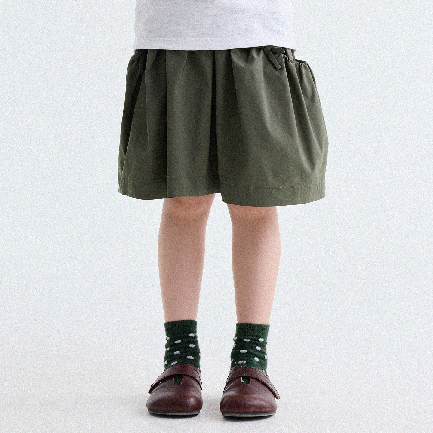 Bow Detail Culottes ギャザー キュロットスカート【mh0013181】